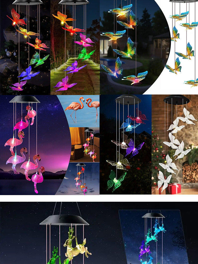 Solarbetriebenes Led Windspiel Mit Farbwechsel Und Tierdesign_voghion.com