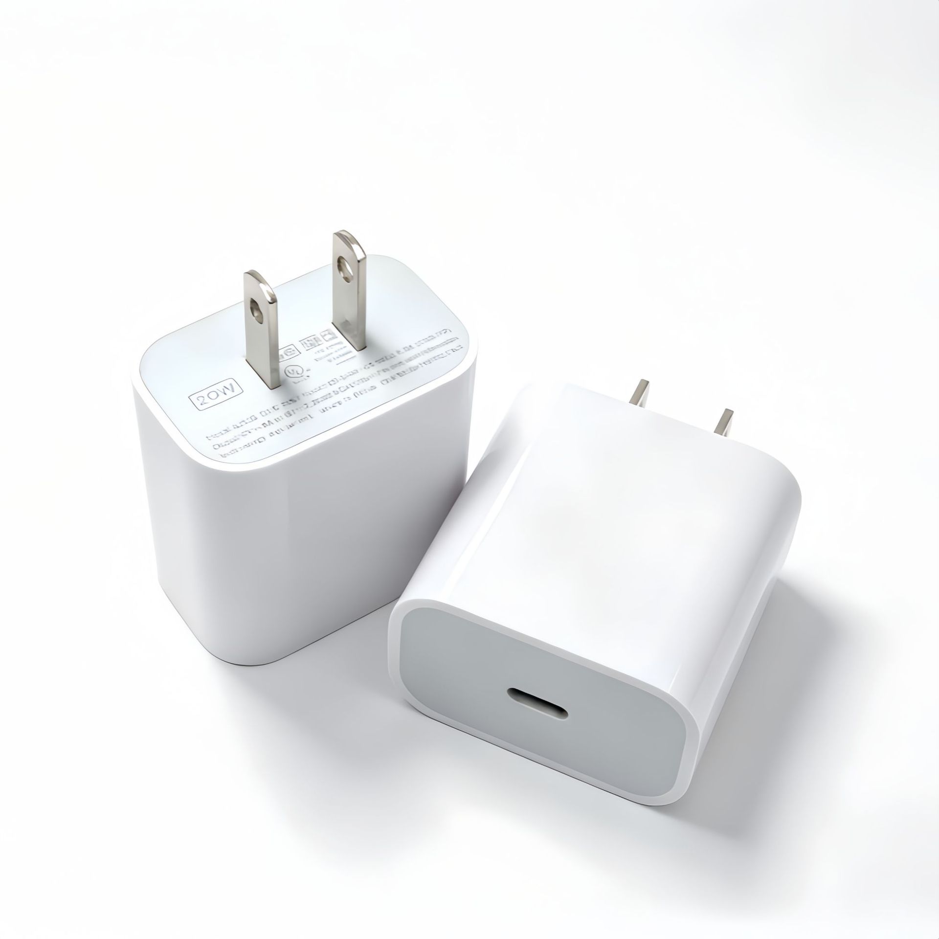 Juego de Cargador de Carga Rápida Estándar EE. UU. PD20W Type-C para iPhone 14-17 de ABS