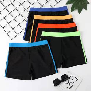 Hot Spring Swimming Trunks Men's Solid Color Polyester Wide-brimmed Conservative Slimming Four-corner Boxer Comfortable Anti-embarrassment Men's Swimsuit