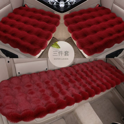 Warm Autumn and Winter Universal Car – Wool pad - bubble-velvet-single-pad-bubble-velvet-burgundy