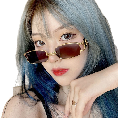 Ins cross-border trendy new style personal small-frame celebrity sunglasses for men and women party and karaoke cool glasses