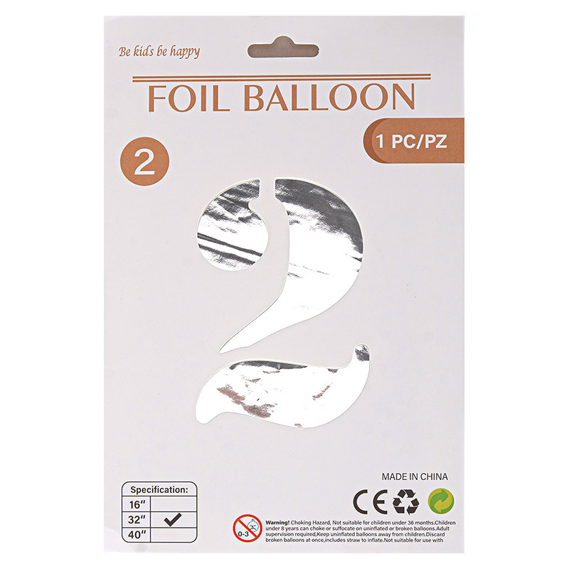 32 pulgadas Tarjeta de papel digital OPP globo de embalaje independiente fiesta de cumpleaños ambiente decorativo globo