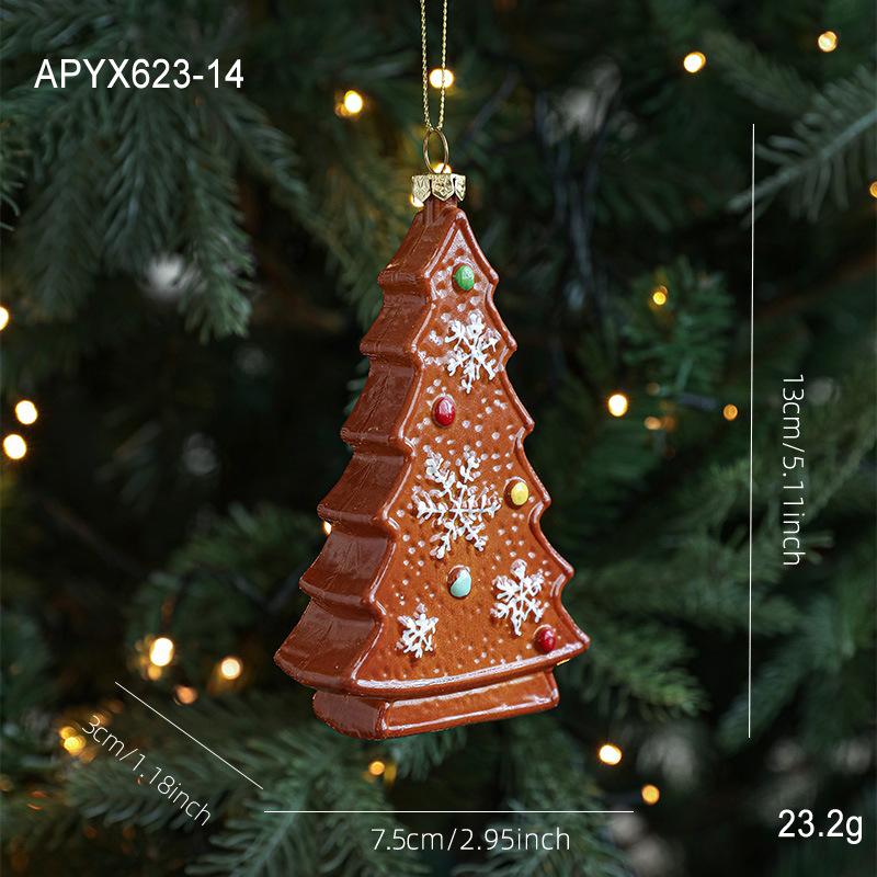 Nuevo pan de jengibre de plástico colgante hombre colgante colgante árbol de Navidad decoración colgante artículos de decoración atmósfera artículos de diseño en stock