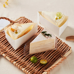 Mousse Cake Base Tray, Triangular Cut Cake Box, 6/8-Inch Mille-Crêpe Cake Packaging Box, PET Slice Tray