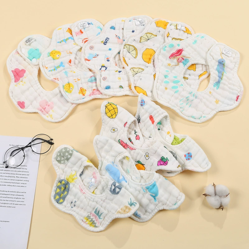 Детский марлевый слюнявчик для еды раннего возраста, оптом