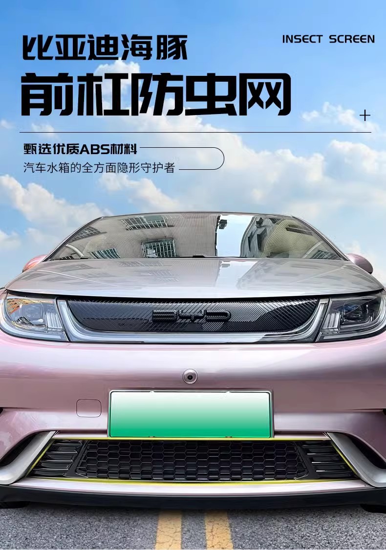 Suitable for BYD Dolphin Insect Net Middle Net New BYD Air Inlet Protective Cover Front Block Modified Black Technology