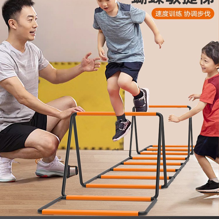Multifunctional Butterfly Agility Ladder Folding Jump Grid Ladder Jump Grid Hurdle Frame Children's Physical Training Equipment Soft Rope Ladder