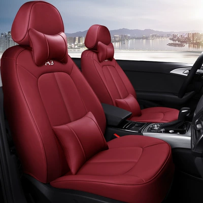 Modelə uyğun (Original) oturacaq örtükləri – leather car seat cover - wine-red-deluxe-edition-ordinary-leather