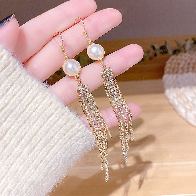 Серебряная игла, серьги из жемчуга, образец 925, стиль легкой роскоши, оптовая торговля