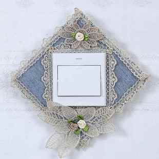 European-Style Switch Protective Cover, Simple Modern Fabric Lace Switch Wall Sticker, Can Hold Phone Socket Decoration