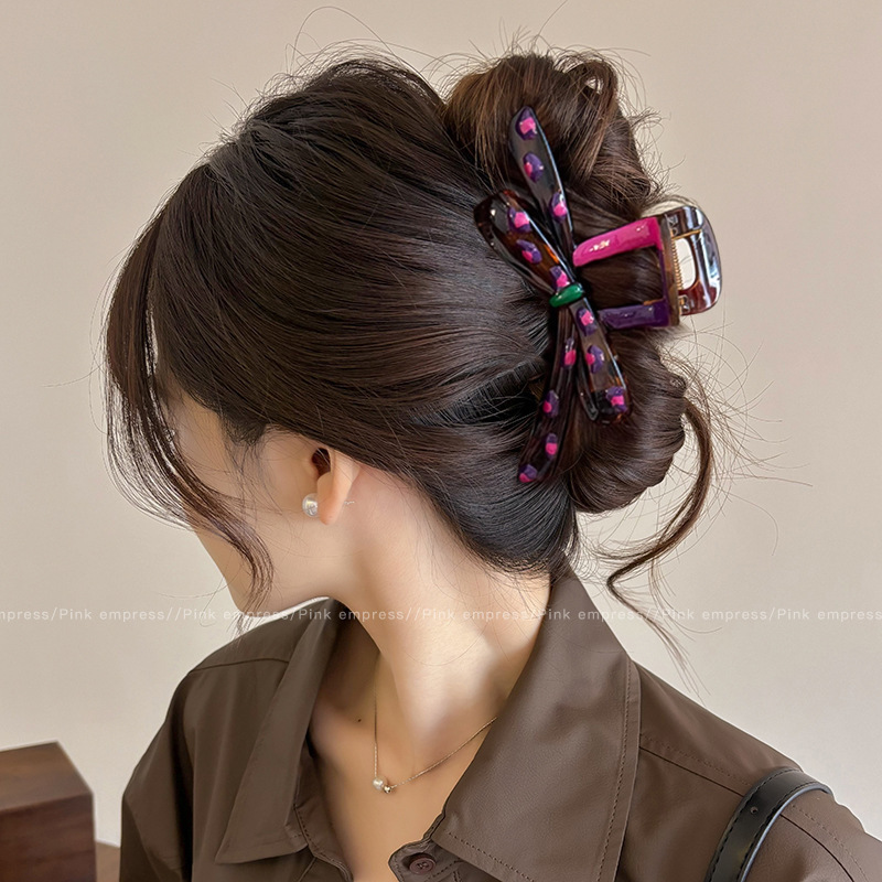 ドーパミンコントラストカラーグリッパー女性のかわいい多用途ヘアピン韓国スタイルのハイエンドヘアピン 2025 新しいアクリルヘアアクセサリー|undefined