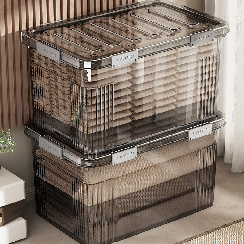 Storage Box Highly Transparent Sealed Snack Toy Acrylic Household Large-Capacity Turnover Box Storage Basket Organizing Box