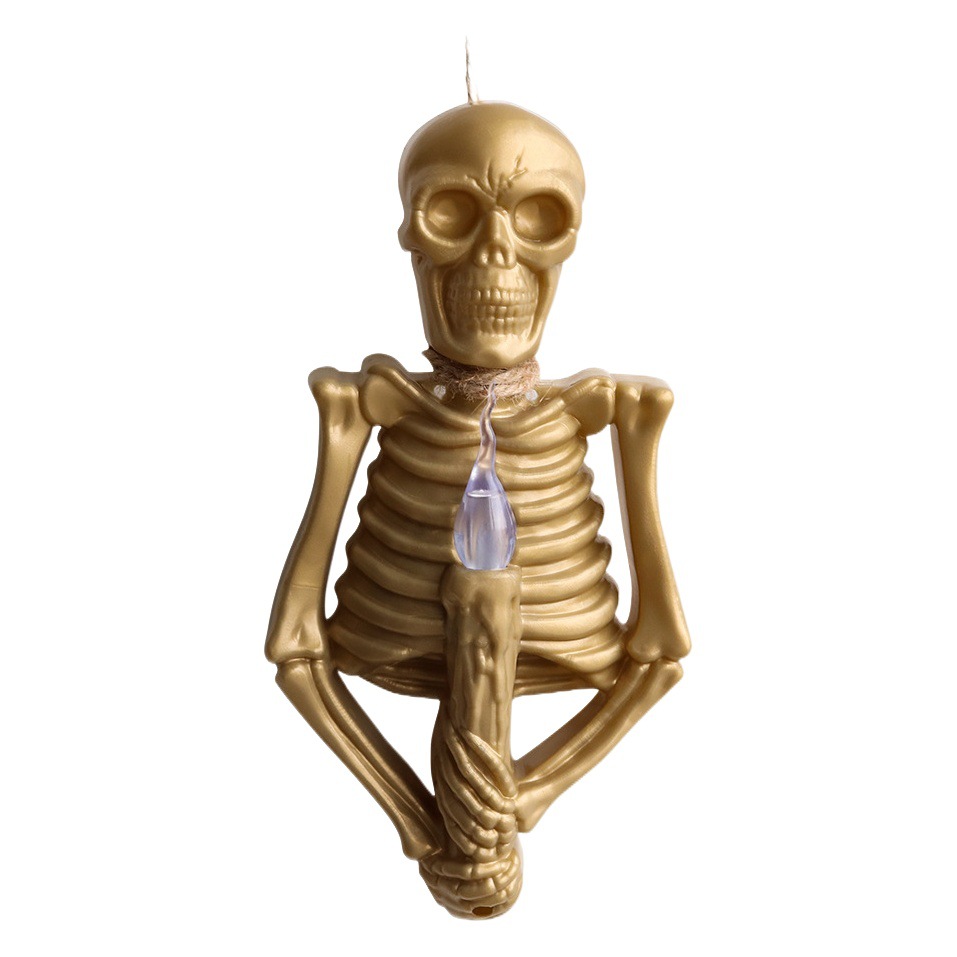Candelabro Colgante de Calavera LED para Halloween en Plástico para Decoración de Terror