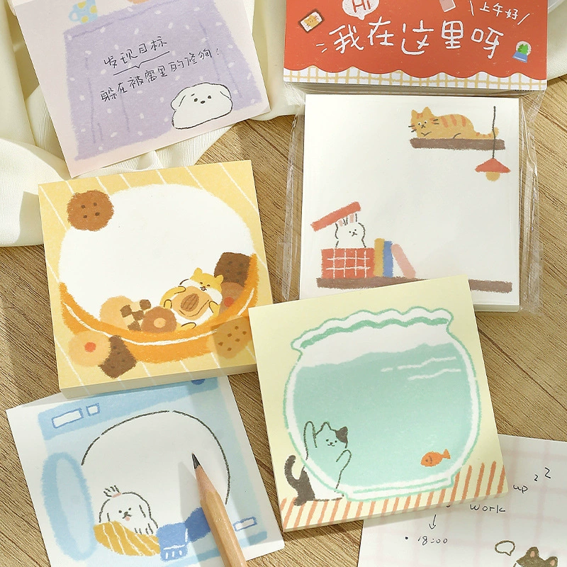 NOTE FOR 100 notes Hi, I'm here. Japanese cute message memo account material paper