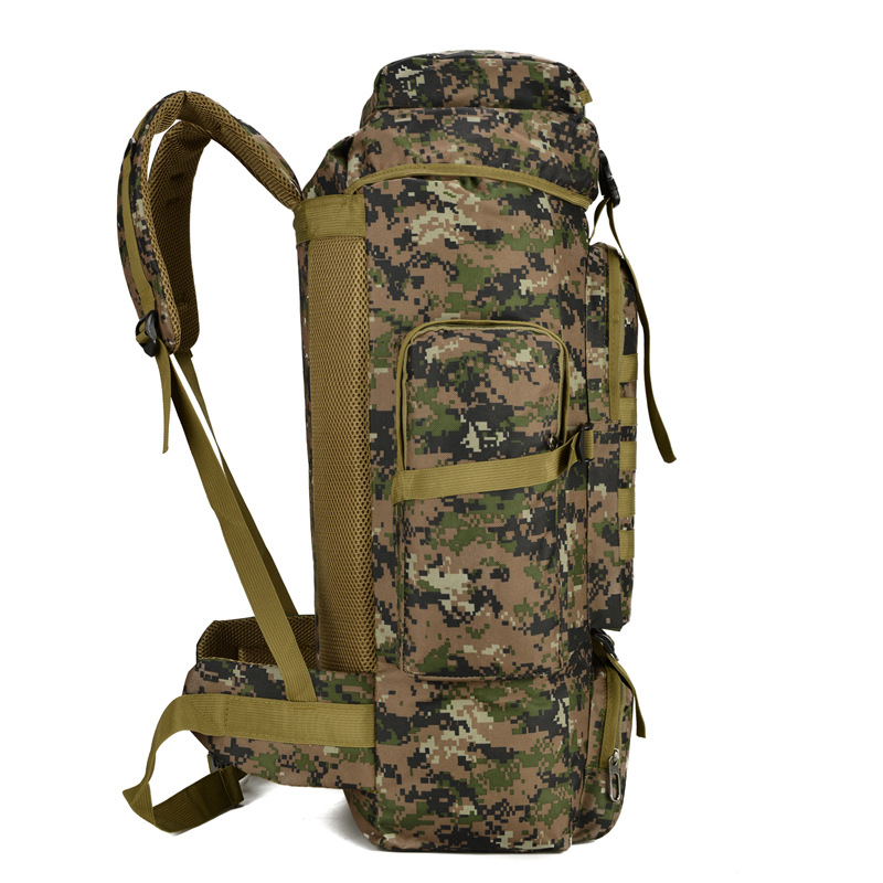 Mochila impermeable multifuncional transfronteriza, subcontratación de senderismo, bolsa de camping y montañismo, mochila de viaje de gran capacidad, bolsa de camuflaje