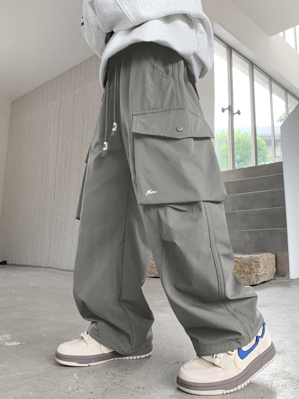 男童秋装宽松裤子春秋款2025新款儿童工装裤秋季大童男孩休闲长裤|undefined
