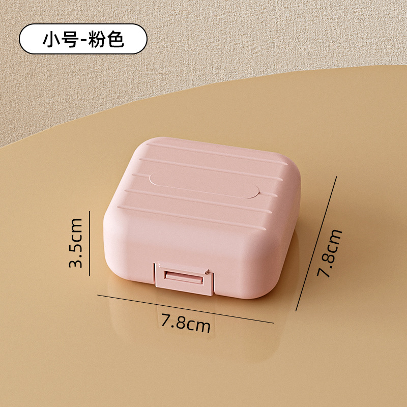 Caja de liberación de medicamentos portátiles, caja de almacenamiento dividida, tabletas selladas, caja de liberación dividida, tres comidas al día durante siete días.