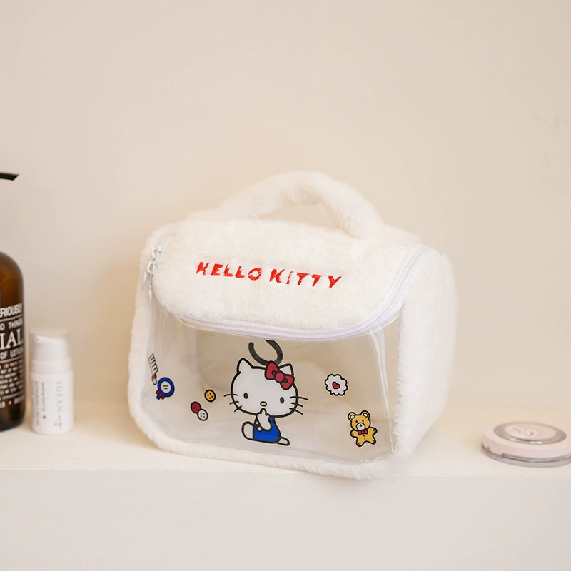 Косметичка Sanrio стеганая с синтепоном-наполнением, просторная дорожная организация, рисунки с героями
