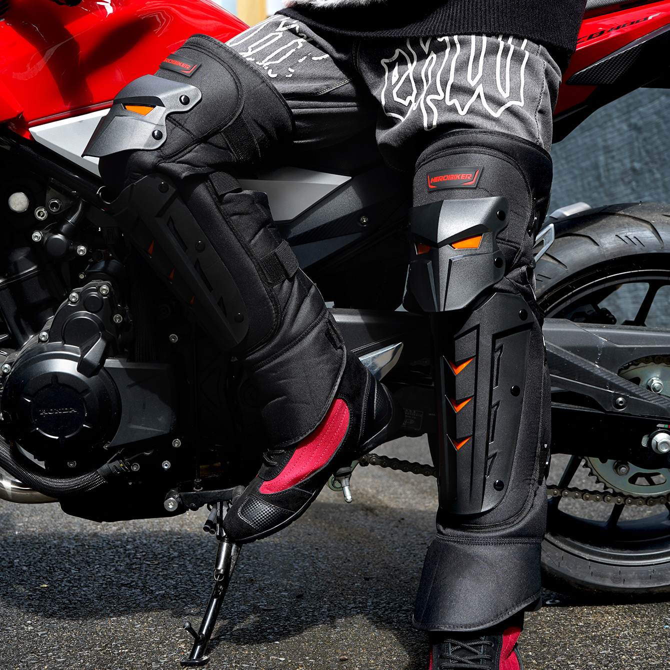 Transfronterizo Amazon motocicleta rodilla PP al aire libre calentamiento a prueba de viento jinete rodilla anti-caída dispositivo de protección de esquí