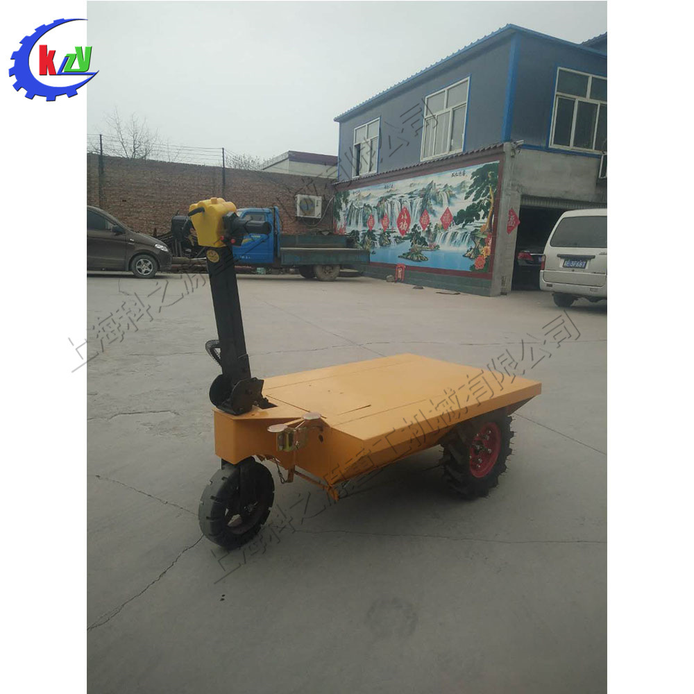 小型电动手推平板车 建筑工地装卸工具车 楼道电梯室内装修搬运车