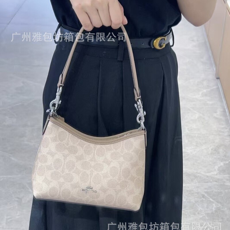 Kou C's New Model Laurel 19 Mini Hobo Bag Underarm Bag with Monogram Print, Handbag, Crossbody, Shoulder Bag for Women Kou C's New Model Laurel 19 Mini Hobo Bag Underarm Bag with Monogram Print, Handbag, Crossbody, Shoulder Bag for Women
