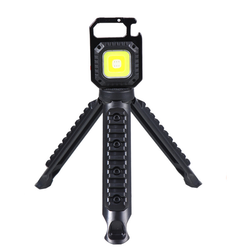 Nuevo mini LED luz fuerte COB linterna llavero luz al aire libre ultraligero portátil rojo y blanco linterna caliente