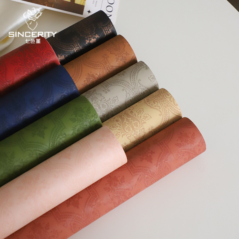 Los siete colores cordier barroco papel de embalaje de flores de papel especial de papel de embalaje de flores materiales de florista