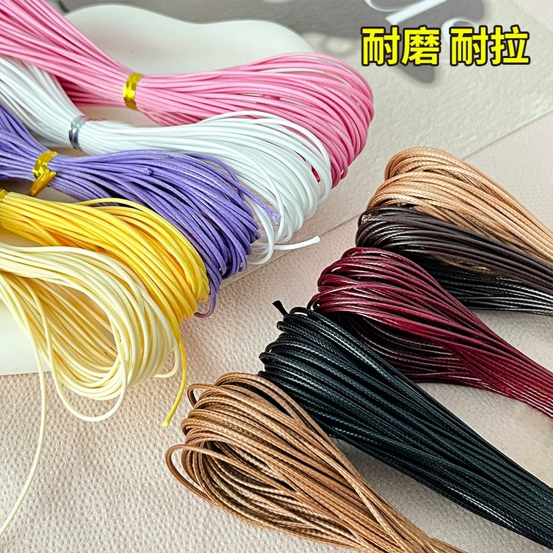 Pu Wax Thread 0.5-2.5mm Korean Wax Rope Decorative Tag Packaging Rope Necklace Bracelet Pendant Jewelry Accessories