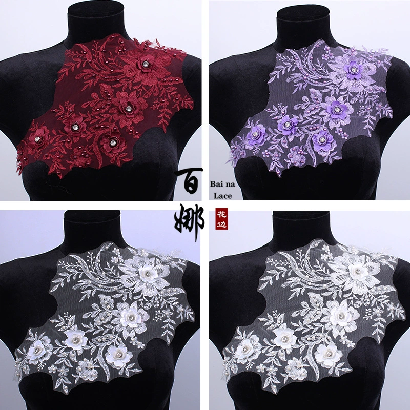 Вышивка, кружевные цветочные детали, ручная работа, свадебное платье своими руками, ремонт моды и другие кружевные ткани, кружево и другие материалы, сращивание