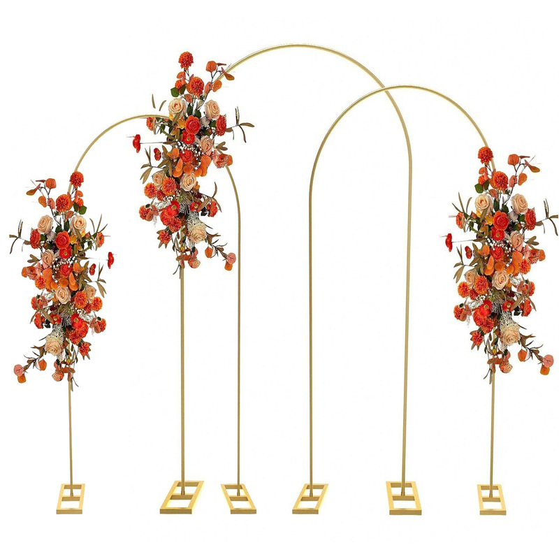 6ft/6.6ft/7.2ft Metal Wedding Arch Stand Balloon Arch Background Frame Birthday Party Decoration