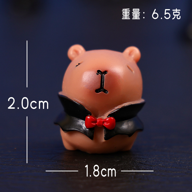 ハロウィン装飾品カピバラかわいい人形クリエイティブホームカー樹脂 diy 装飾装飾品工芸品|undefined