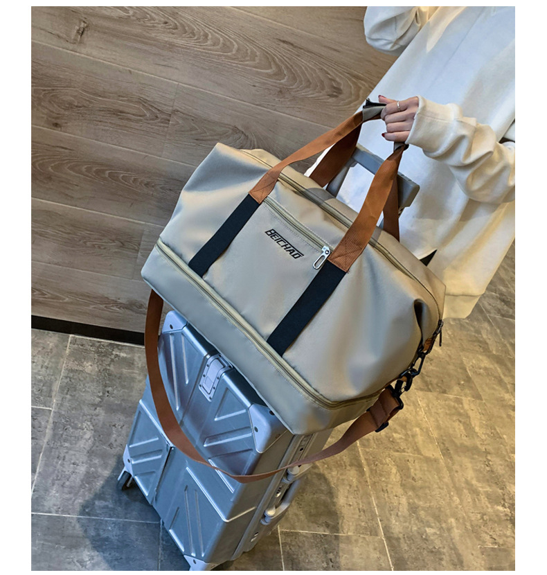 Unisex Vintage-stil Klassischer Stil Einfarbig Oxford-stoff Wasserdicht Reise Taschen display picture 1