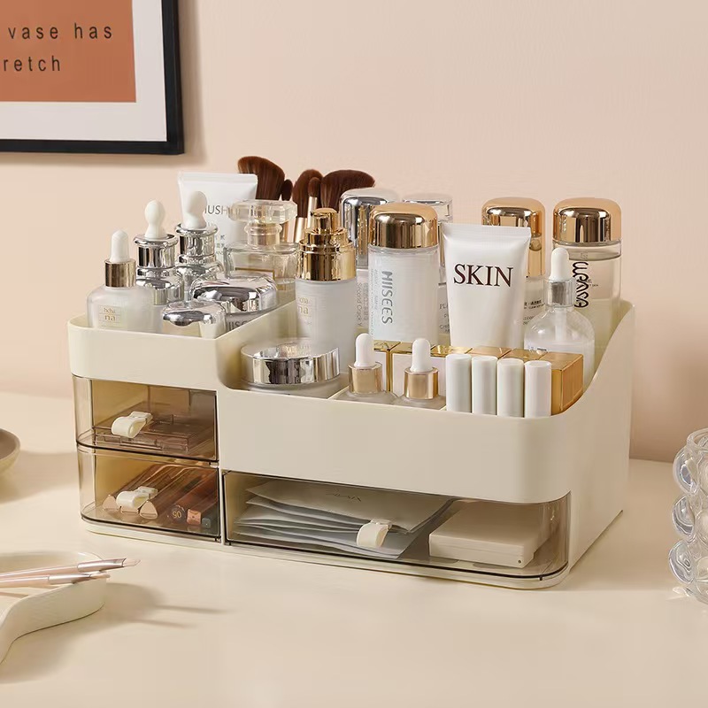 고급스러운 빅 3드로 크림 화이트