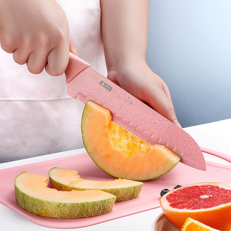 Cuchillos de cocina de regalos, cuchillos de cocina al por mayor, cuchillos de cocina domésticos, tablero de cocina, alimentos para bebés, 2 en 1 en stock