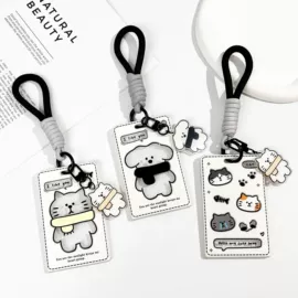 证件卡、挂绳;钥匙扣及钥匙扣配件;易拉得/扣