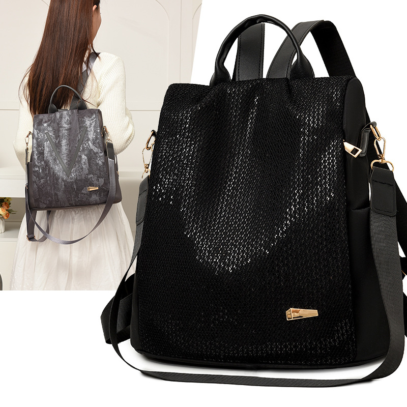 Cross-Border 2026 New Leopard Print Backpack for Women, Large Capacity Anti-Theft Backpack, Fashionable Versatile Commuter Bag for Women, Suitable for Outings