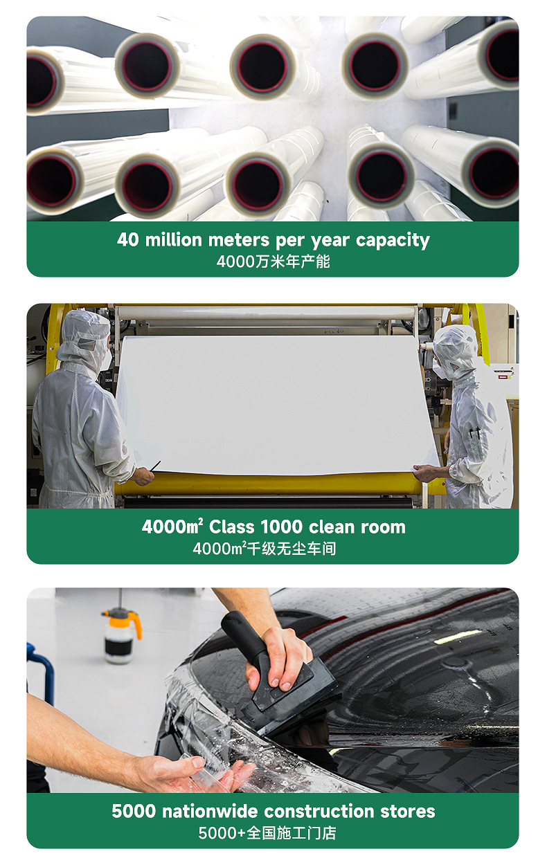 Tpu Invisible Car Cover, Car Paint Protection Film, Ppf, Self-Recovering, Anti-Scratch, Anti-Yellowing, Anti-Dirt, Transparent Protective Film