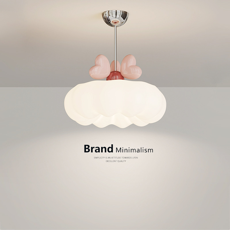 French Cream Style Kidsren's Room Chandelier Girl Heart Modern Minimalist Bedroom 2025 New Full Spectrum Eye Protection Lamp