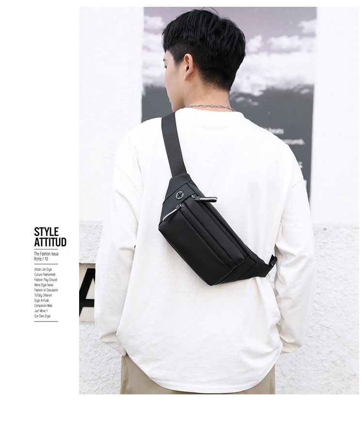 Men's Streetwear Solid Color Polyester Waist Bags display picture 3