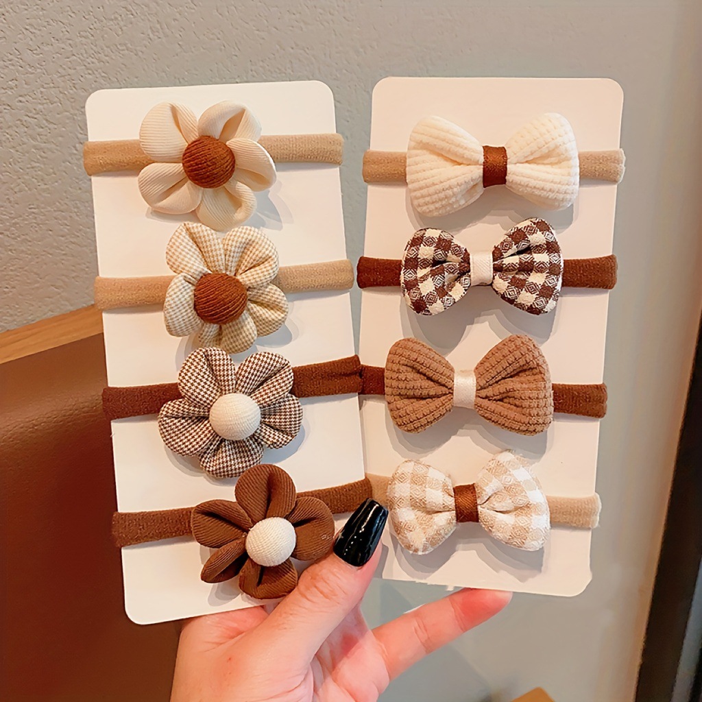 Bowknot 4Pcs flores 4Pcs