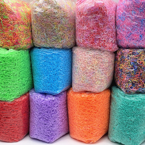 Hot Selling New Colorful Disposable Rubber Band Children's Hair Tie Rubber Band TPU Bag Hair Tie Does Not Hurt Hair Headgear