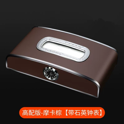 Car tissue box/set – tissue box - high-end-mocha-brown