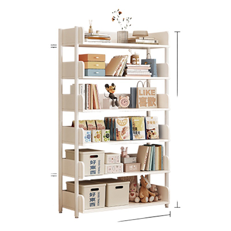 Estantería sencilla de pie para almacenamiento, estante de hierro para sala de estar, estantería minimalista para el hogar, dormitorio, librero.