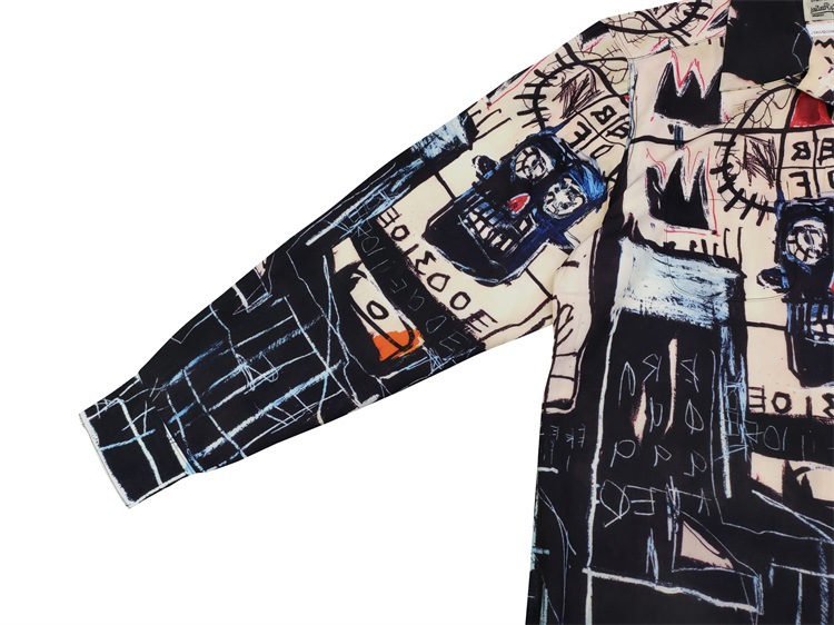 Camicia casual uomo basquiat heaven tokyo a maniche lunghe_voghion.com