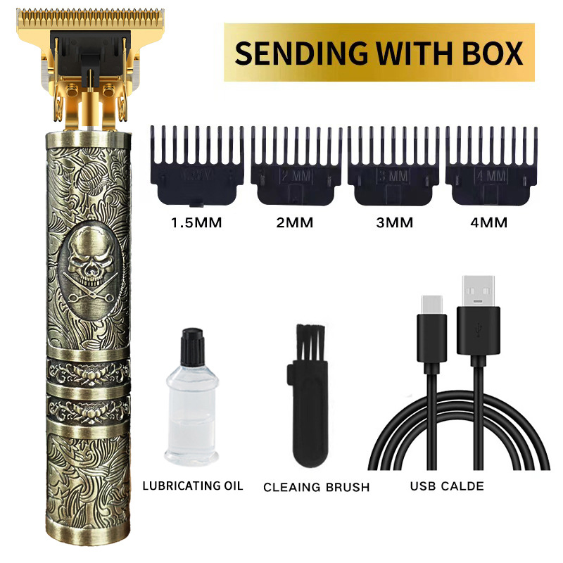 Cortadora de pelo profesional para peluqueros, recortadora universal para desbaste, recorte y afeitado, recargable para adultos.