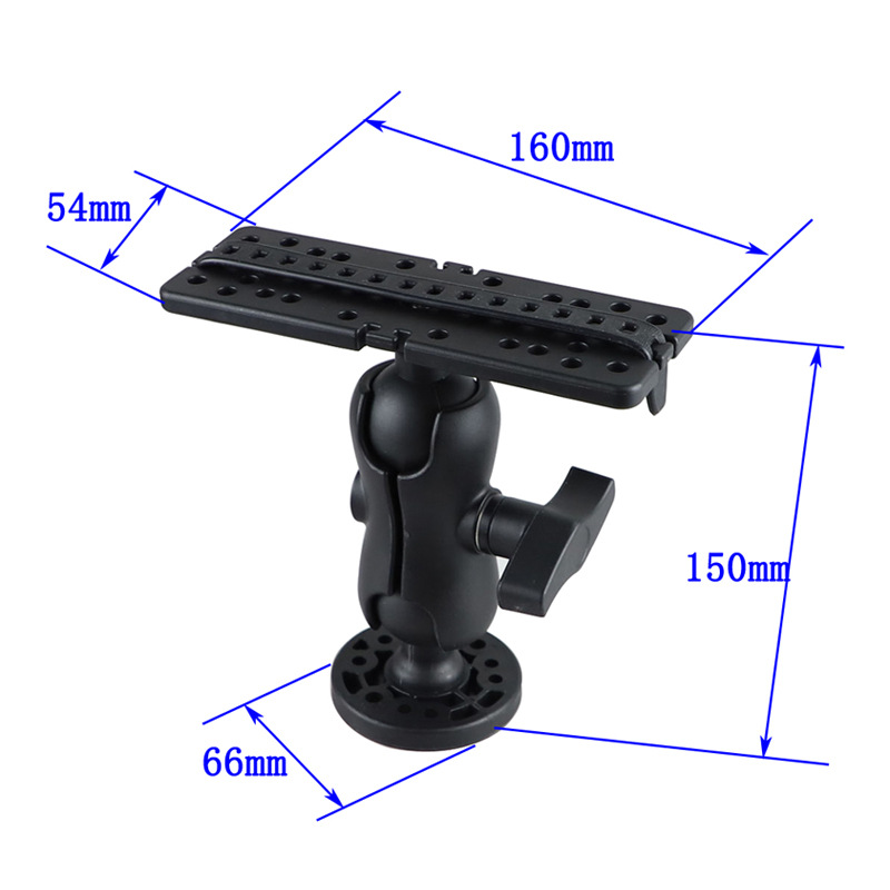360度旋转鱼探固定支架 游艇寻鱼器GPS支架预装板支架探鱼器支架