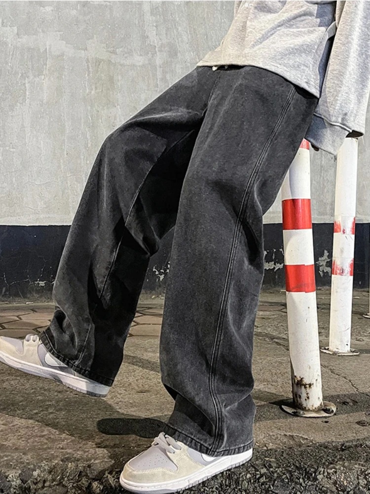 Men's Clothing Men's Retro Style Loose Straight Leg Casual Jeans Trendy Style Summer For Formal & Casual For Men_mkmklike.com