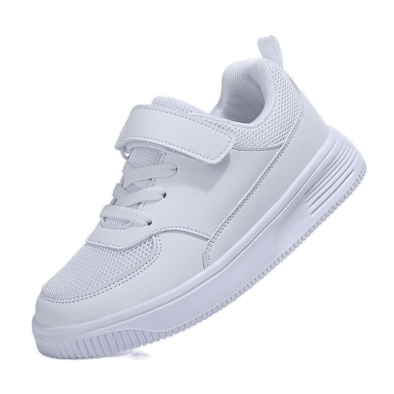 Zapatos blancos para niños primavera y otoño nuevo estilo transpirable y cómodo suela suave ligero niños y niñas zapatillas blancas zapatillas de deporte casuales