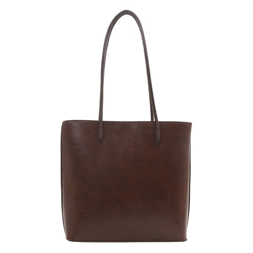 Europa y América simple retro bolsa de cubo de la línea de PU costura bolsa de cercanías bolso de las mujeres hombro bolso de las axilas bolso de las mujeres