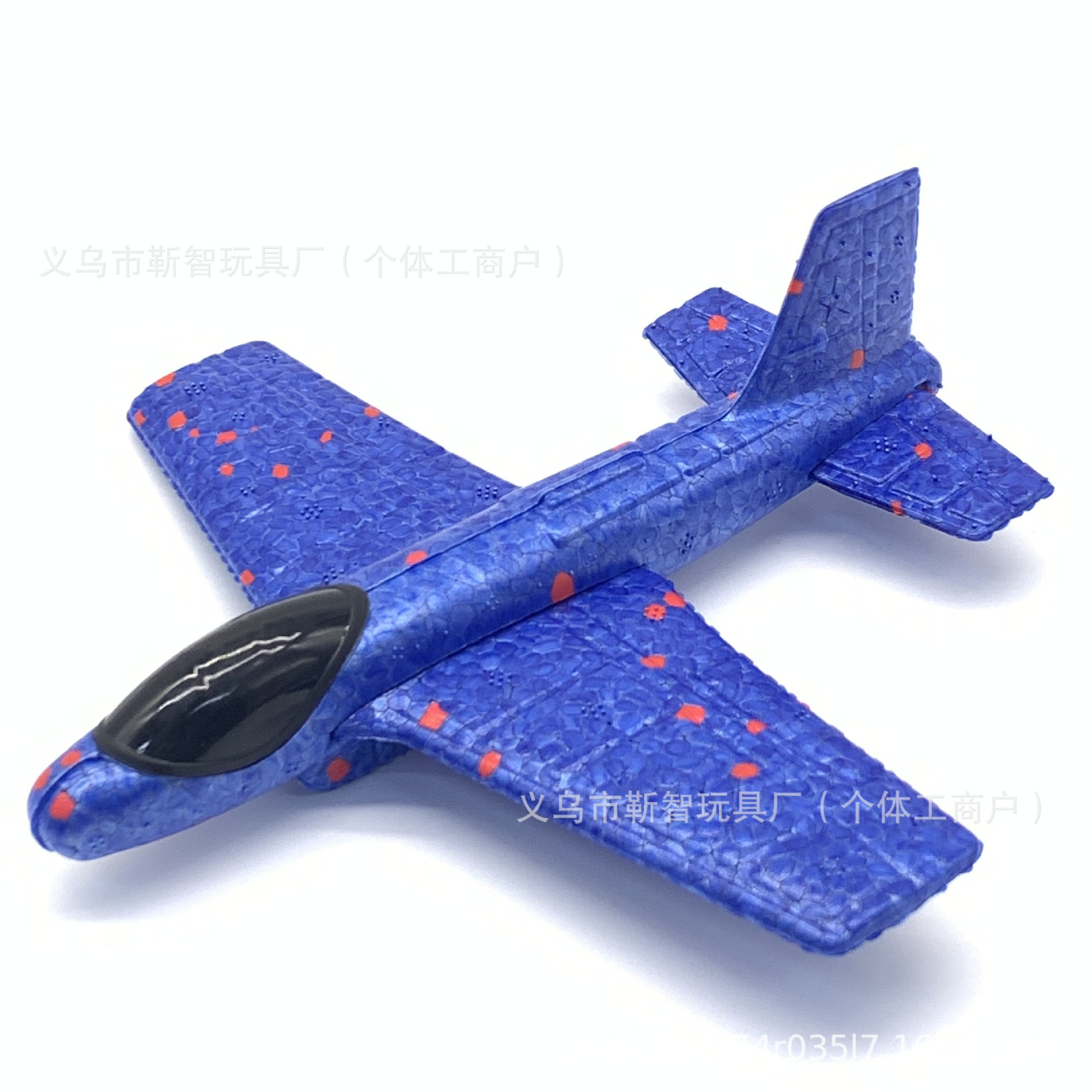 Cross-Border Amazon Children's 16cm Foam Airplane with Black Head, Non-Luminous, Hand-Thrown Outdoor Airplane, Manufacturer Wholesale